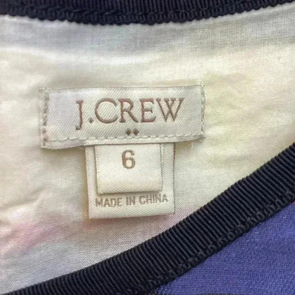 J Crew factory Red Cream and Blue Striped Sleeveless Mini Dress Size 6 - Picture 3 of 7